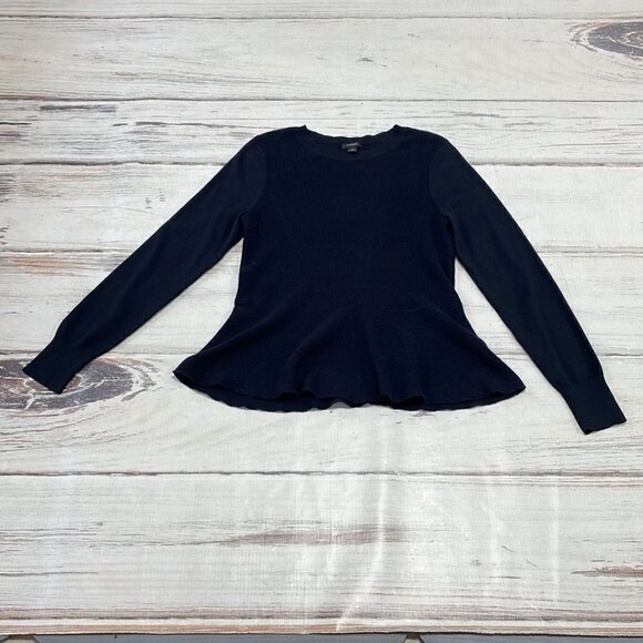 Halogen Pullover Sweater Flare Ribbed Knit Black Size Large L - Picture 11 of 16